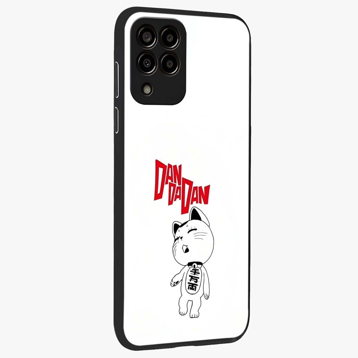 Playful Spirit Charm Glass Case upright view showcasing vibrant charm artwork with fun artistic theme.