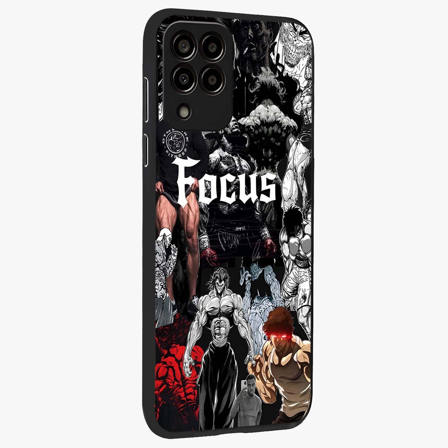 Relentless Power Focus Glass Case upright view showcasing strong inspirational artwork with powerful focus theme.