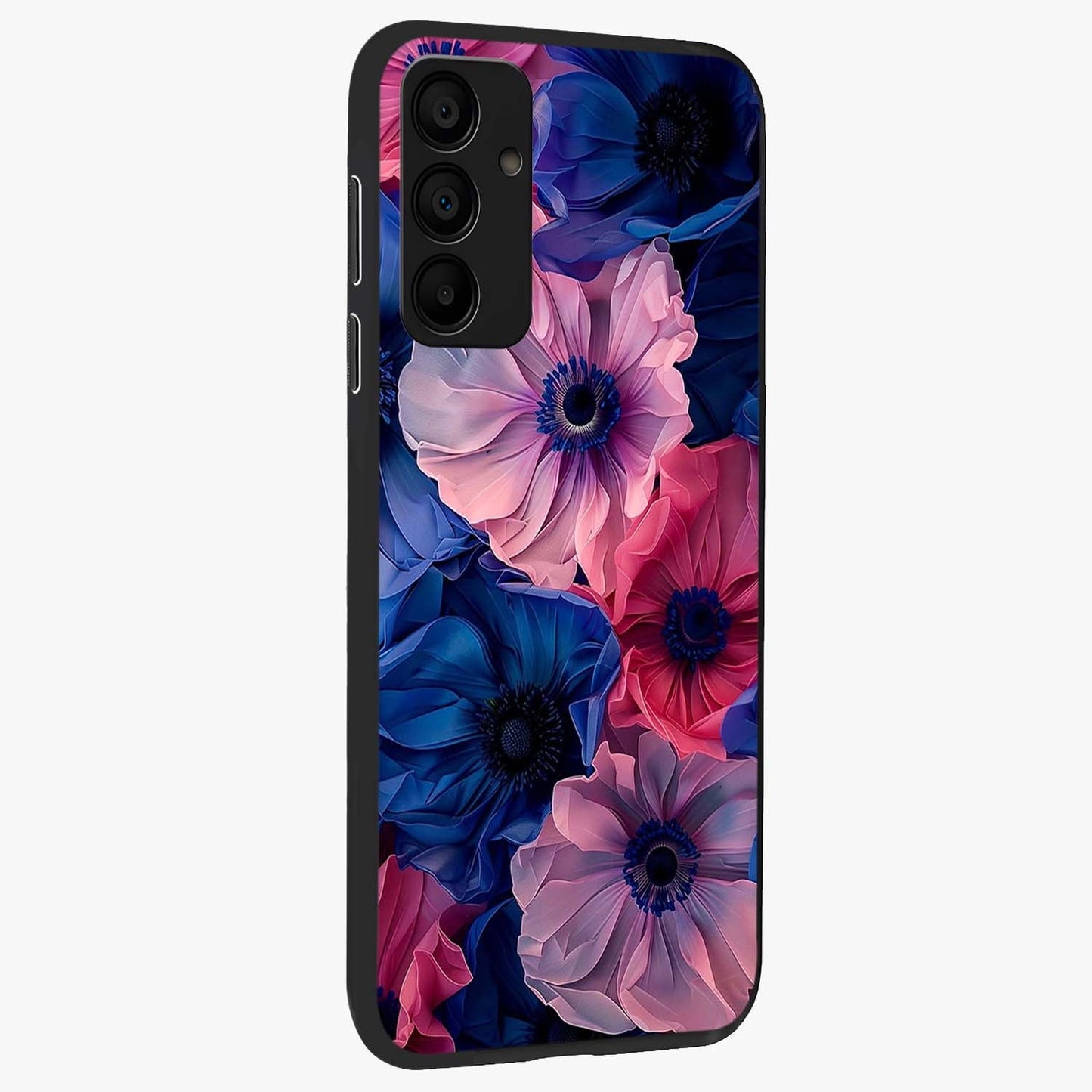 Flower Paper Art Pattern Glass Case upright view showcasing decorative paper floral artwork with creative craft style.