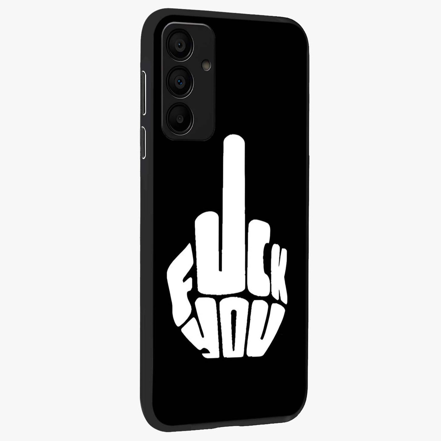 Rebel Mode On Glass Case upright view showcasing striking statement artwork with bold rebellious theme.