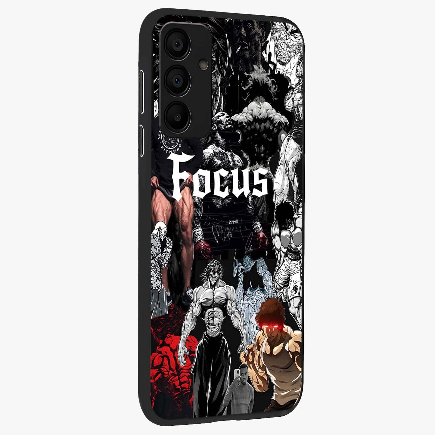 Relentless Power Focus Glass Case upright view showcasing strong inspirational artwork with powerful focus theme.