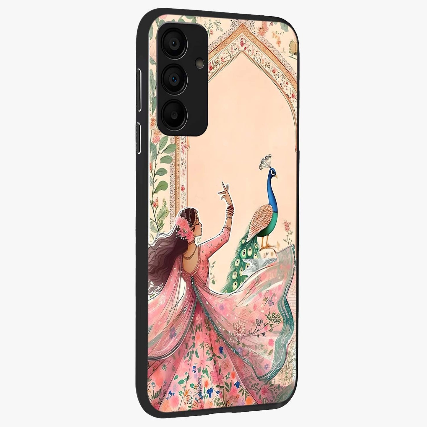 Royal Grace Muse Glass Case upright view showcasing stylish artistic artwork with sophisticated royal theme.