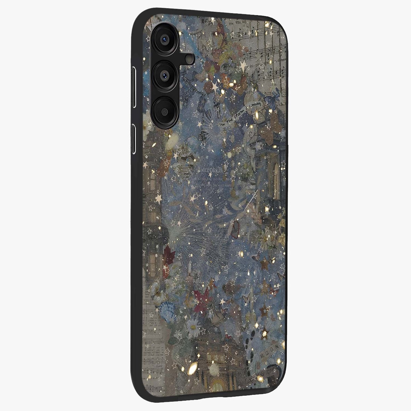 Aesthetic Astrolophia Glass Case upright view showcasing soft aesthetic theme with stylish modern look.