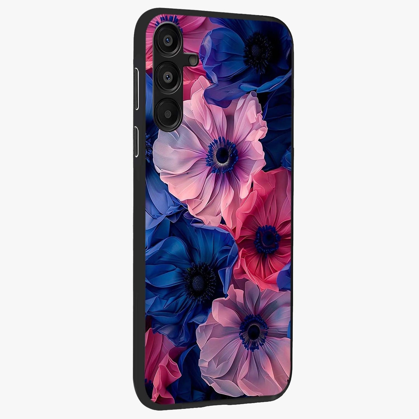 Flower Paper Art Pattern Glass Case upright view showcasing decorative paper floral artwork with creative craft style.