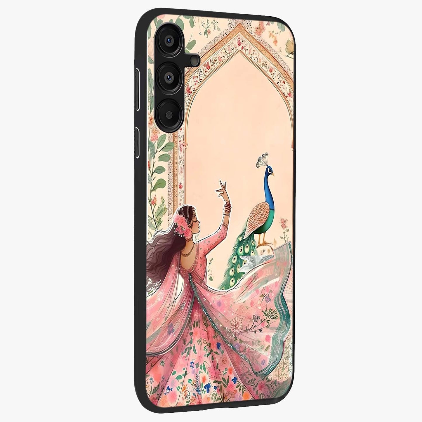 Royal Grace Muse Glass Case upright view showcasing stylish artistic artwork with sophisticated royal theme.
