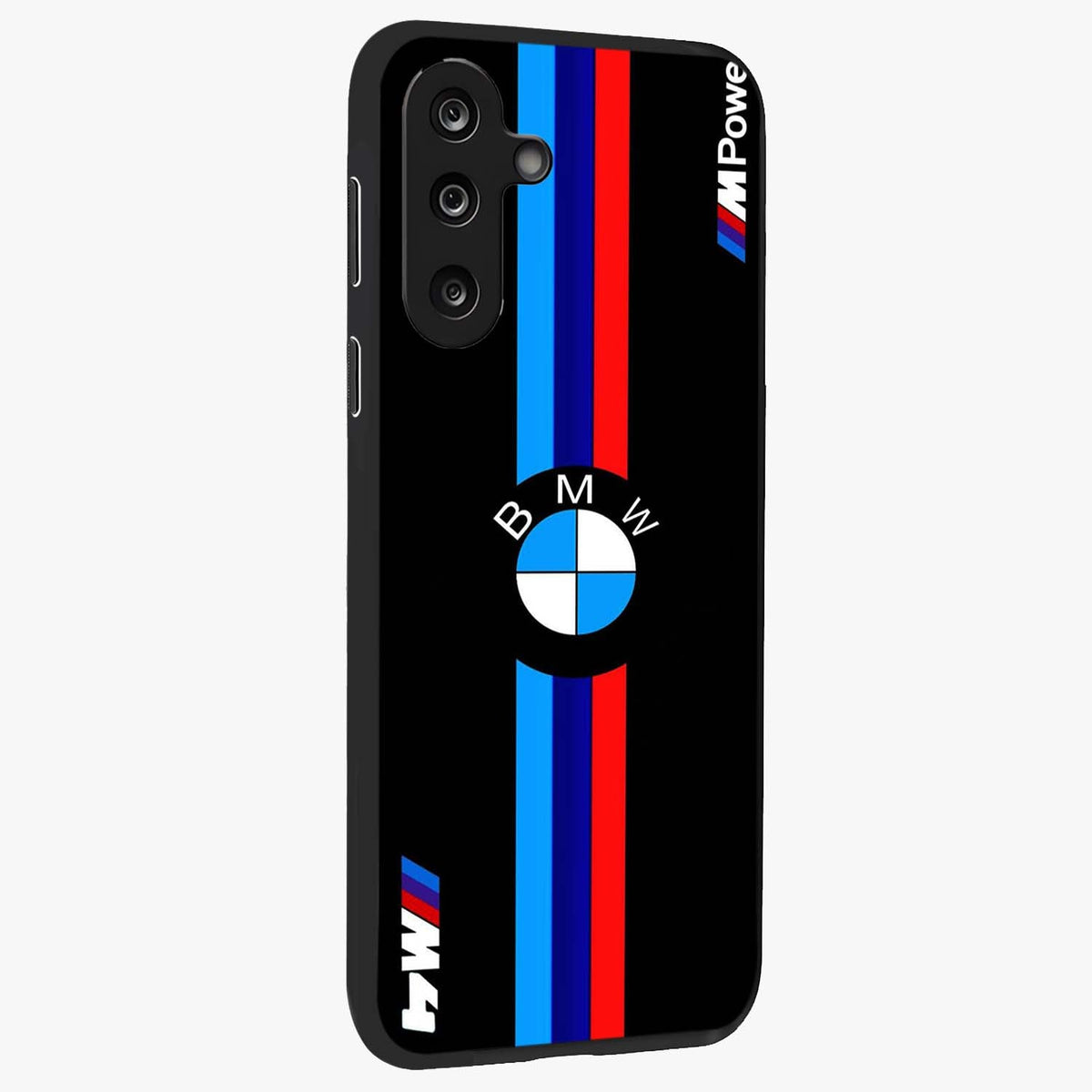 Turbo BMW Beast Glass Case upright view showcasing powerful car artwork with modern motorsport theme.