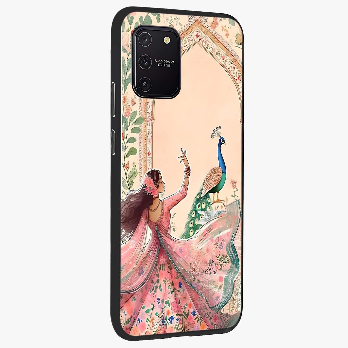 Royal Grace Muse Glass Case upright view showcasing stylish artistic artwork with sophisticated royal theme.