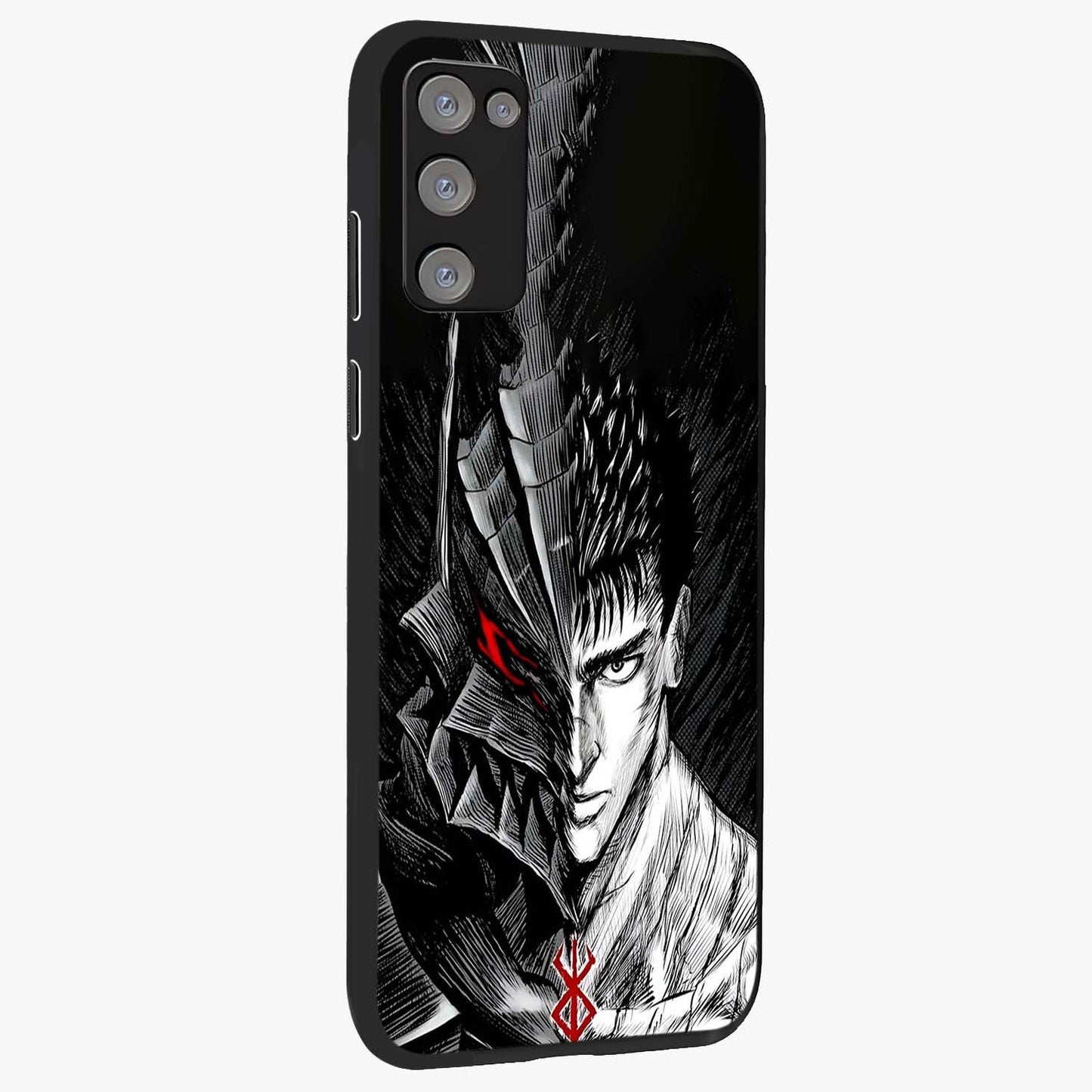 Berserker Blood Oath Glass Case upright view showcasing intense warrior aesthetic with dramatic artistic style.