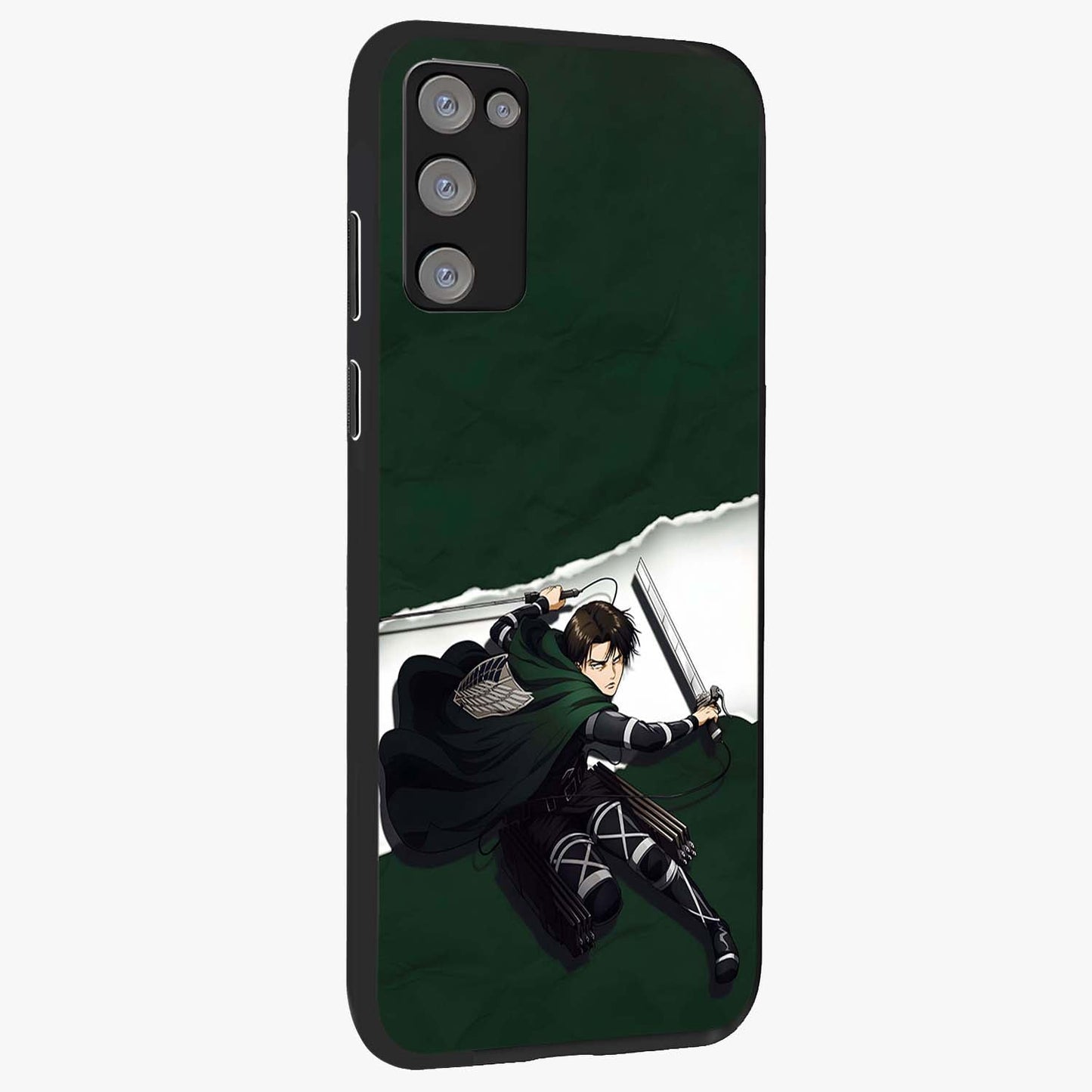 Emerald War Vanguard Glass Case upright view showcasing dramatic warrior artwork with bold fantasy theme.