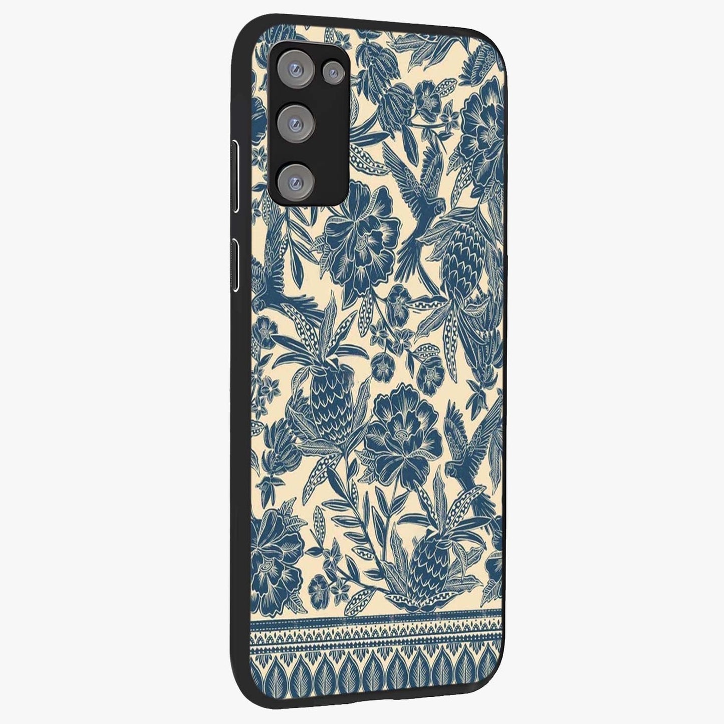 Heirloom Wild Bloom Glass Case upright view showcasing delicate wildflower artwork with timeless floral theme.