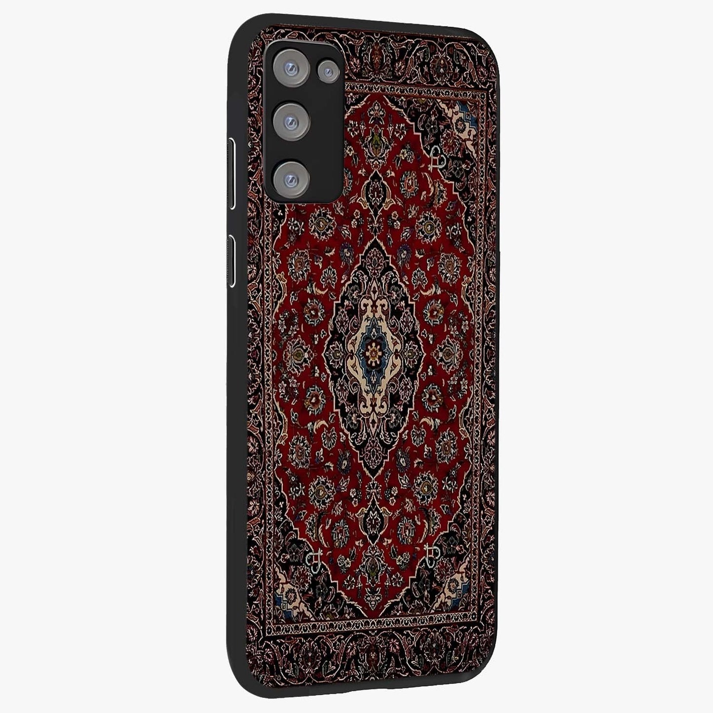 Heritage Carpet Royale Glass Case upright view showcasing detailed ornamental artwork with luxurious traditional theme.