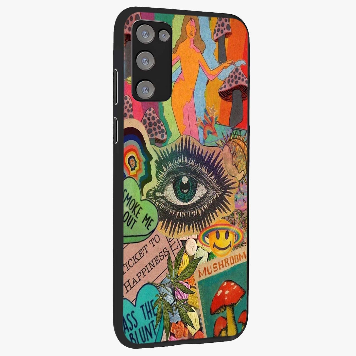 Mystic Eye Wonderland Glass Case upright view showcasing symbolic eye artwork with mysterious fantasy theme.