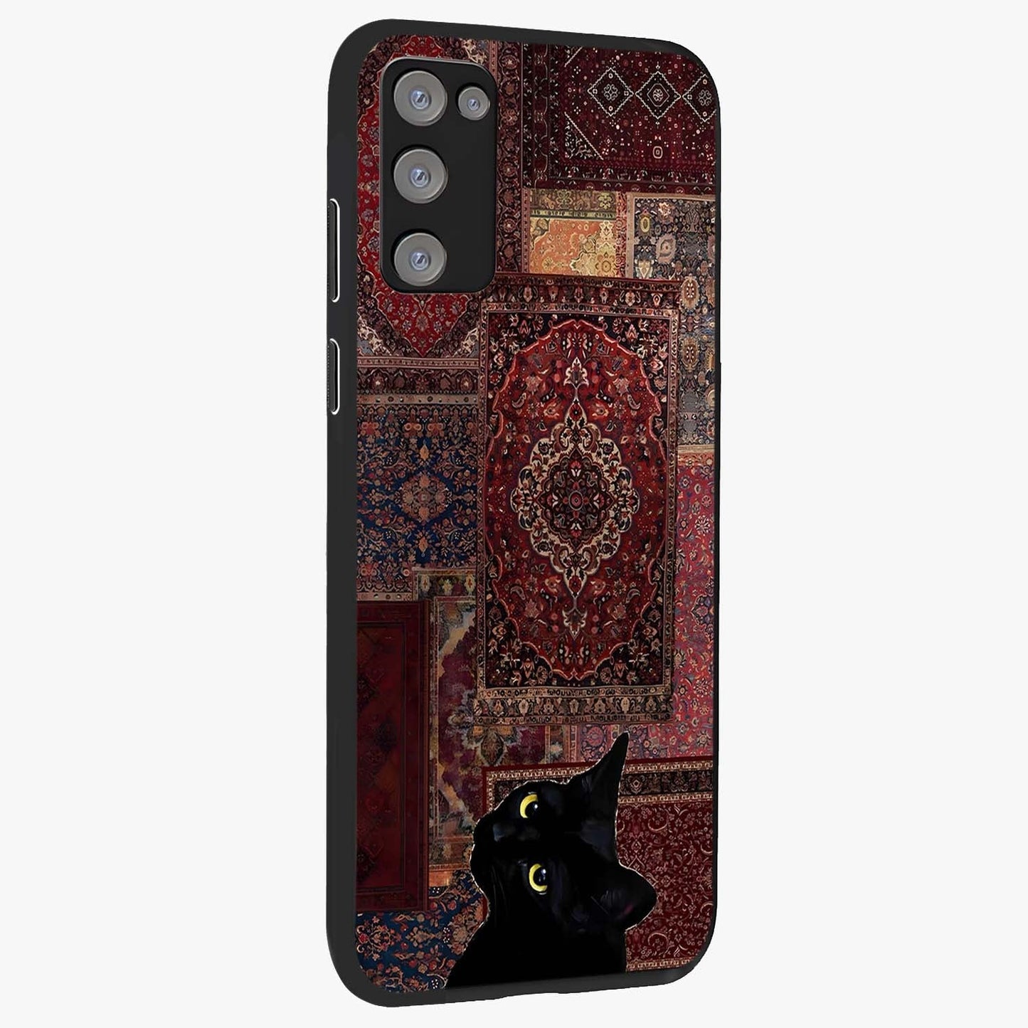 Regal Magic Cat Apple Glass Case upright view showcasing charming cat artwork with playful magical theme.