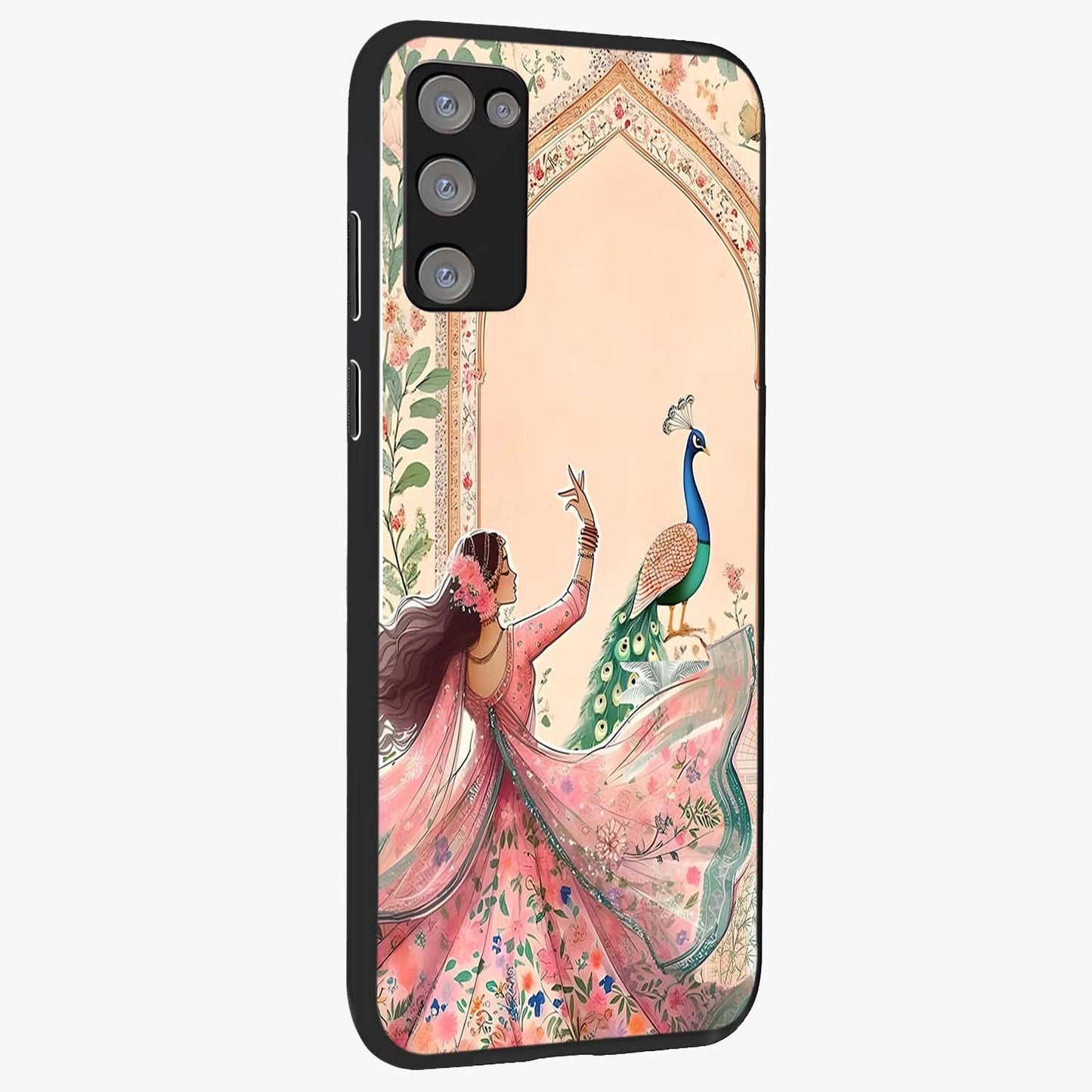 Royal Grace Muse Glass Case upright view showcasing stylish artistic artwork with sophisticated royal theme.