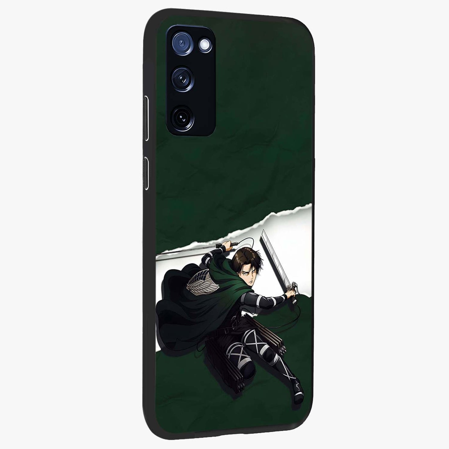 Emerald War Vanguard Glass Case upright view showcasing dramatic warrior artwork with bold fantasy theme.