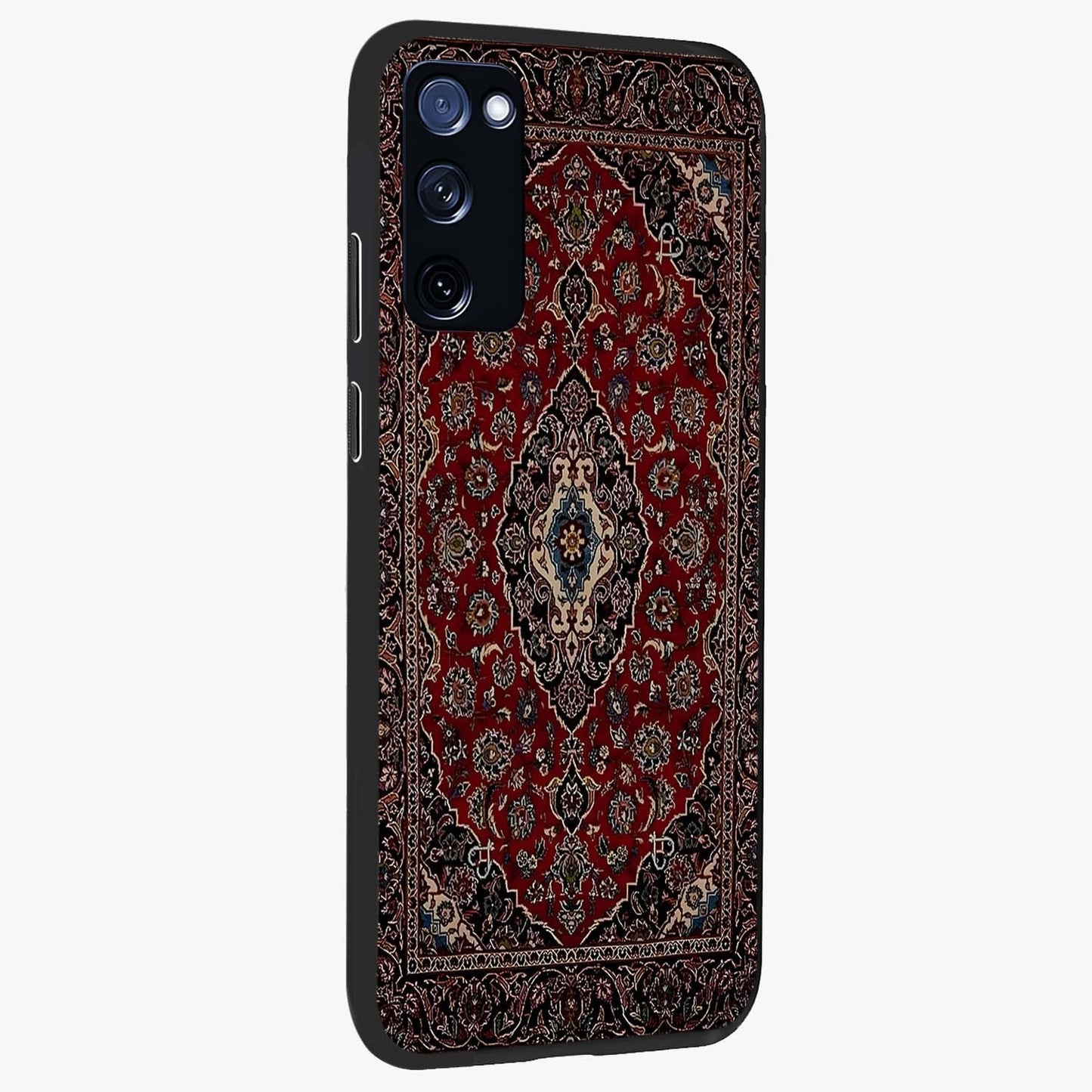 Heritage Carpet Royale Glass Case upright view showcasing detailed ornamental artwork with luxurious traditional theme.