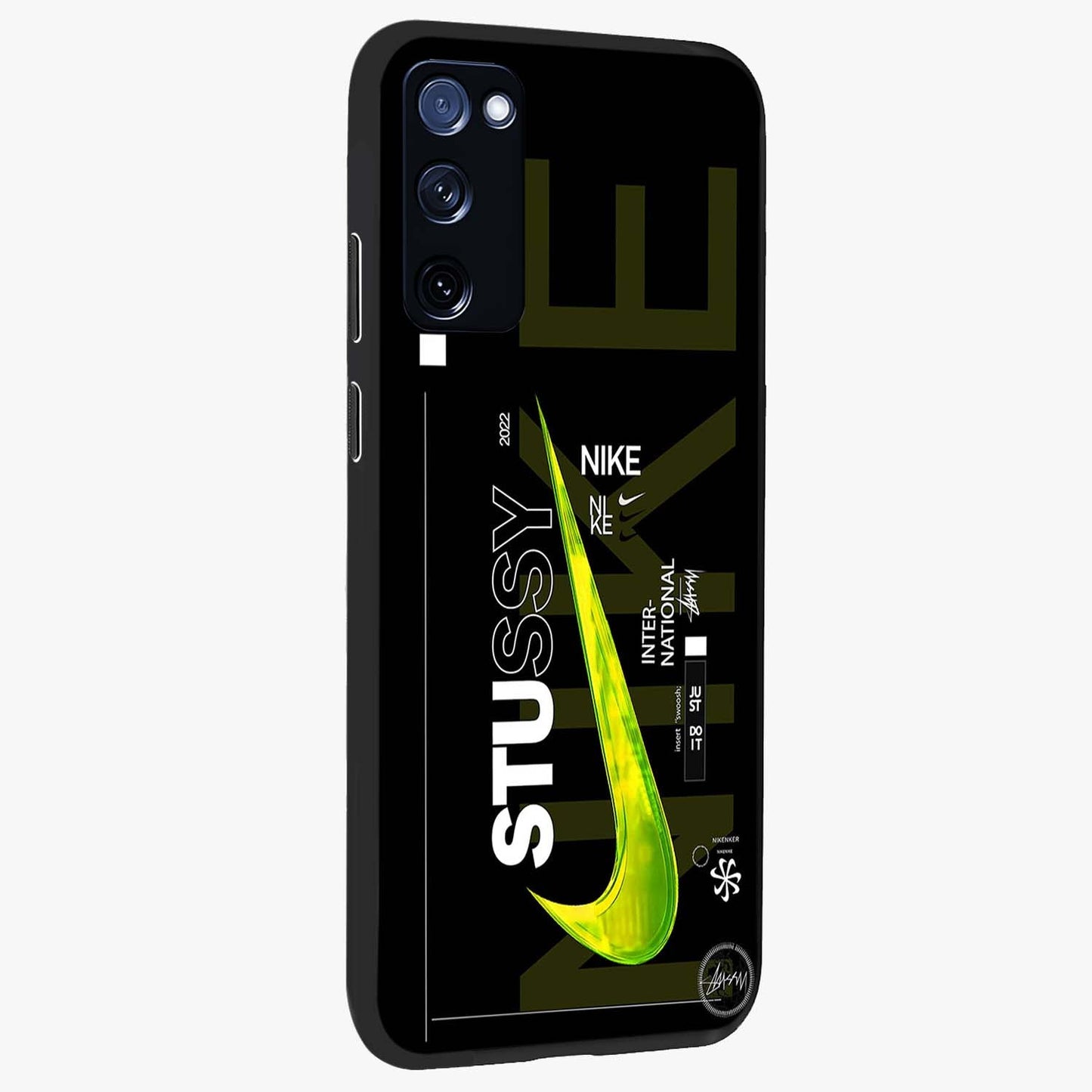 Neon Street Edition Glass Case upright view showcasing colorful neon artwork with modern street culture theme.