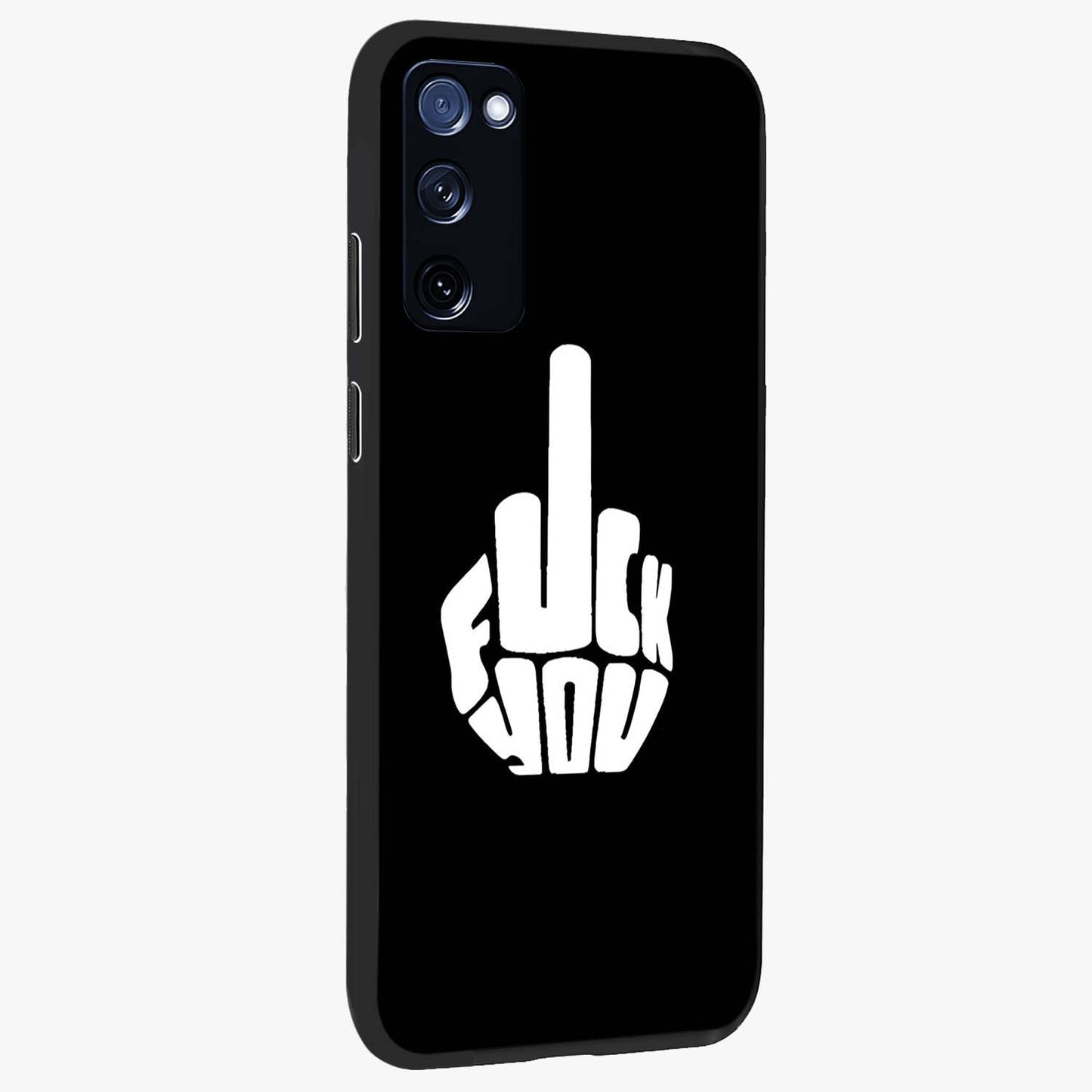 Rebel Mode On Glass Case upright view showcasing striking statement artwork with bold rebellious theme.