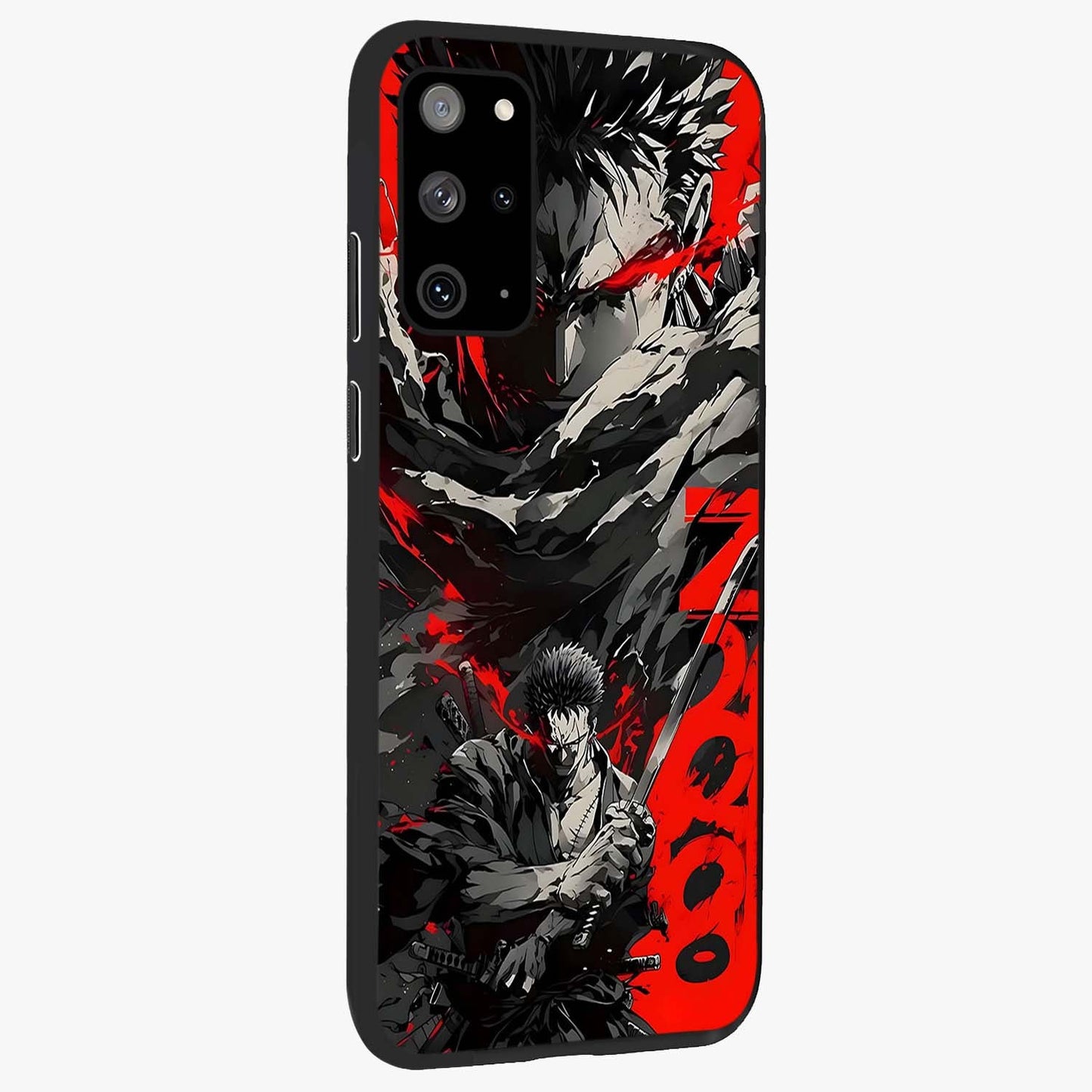 Demon Sword Resolve Glass Case upright view showcasing dramatic warrior artwork with intense battle theme.