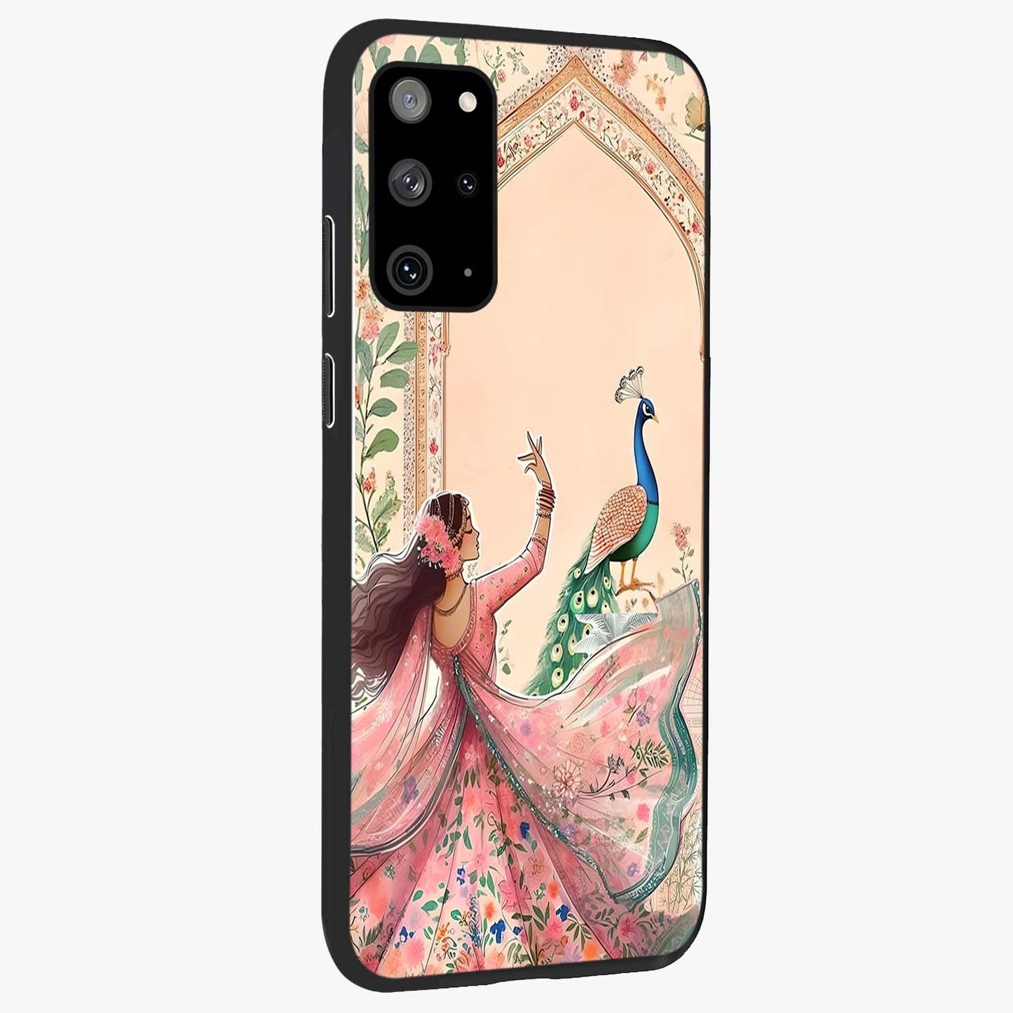 Royal Grace Muse Glass Case upright view showcasing stylish artistic artwork with sophisticated royal theme.