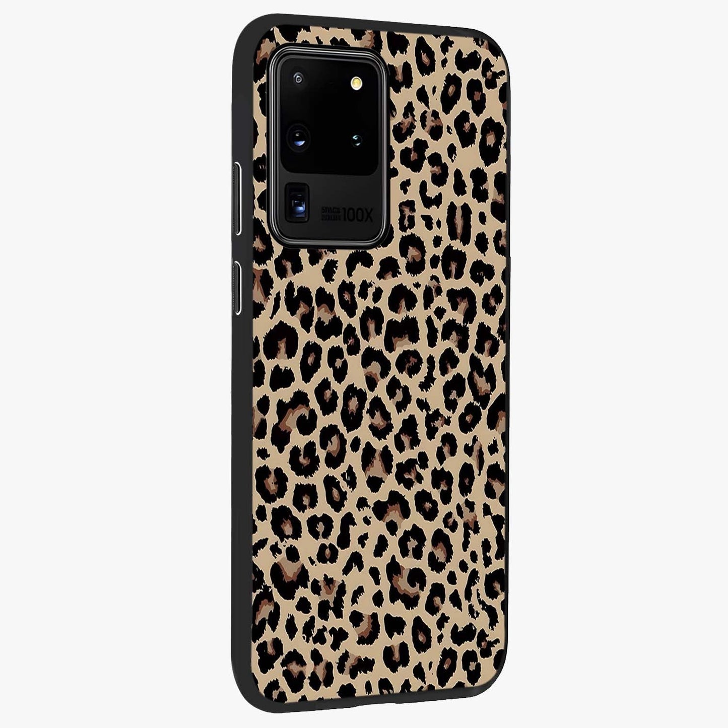 Savage Chic Pattern Glass Case upright view showcasing trendy decorative artwork with edgy fashion theme.