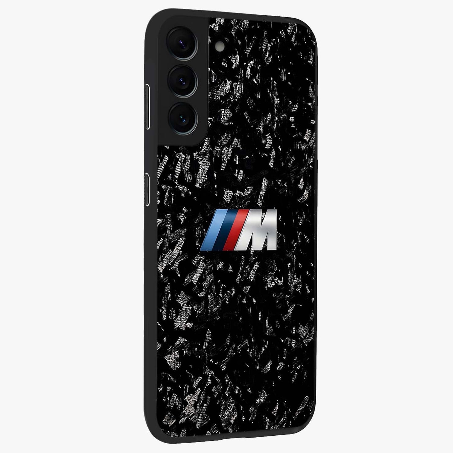 Carbon Speed Mark Glass Case upright view showcasing modern carbon speed graphic with bold automotive theme.