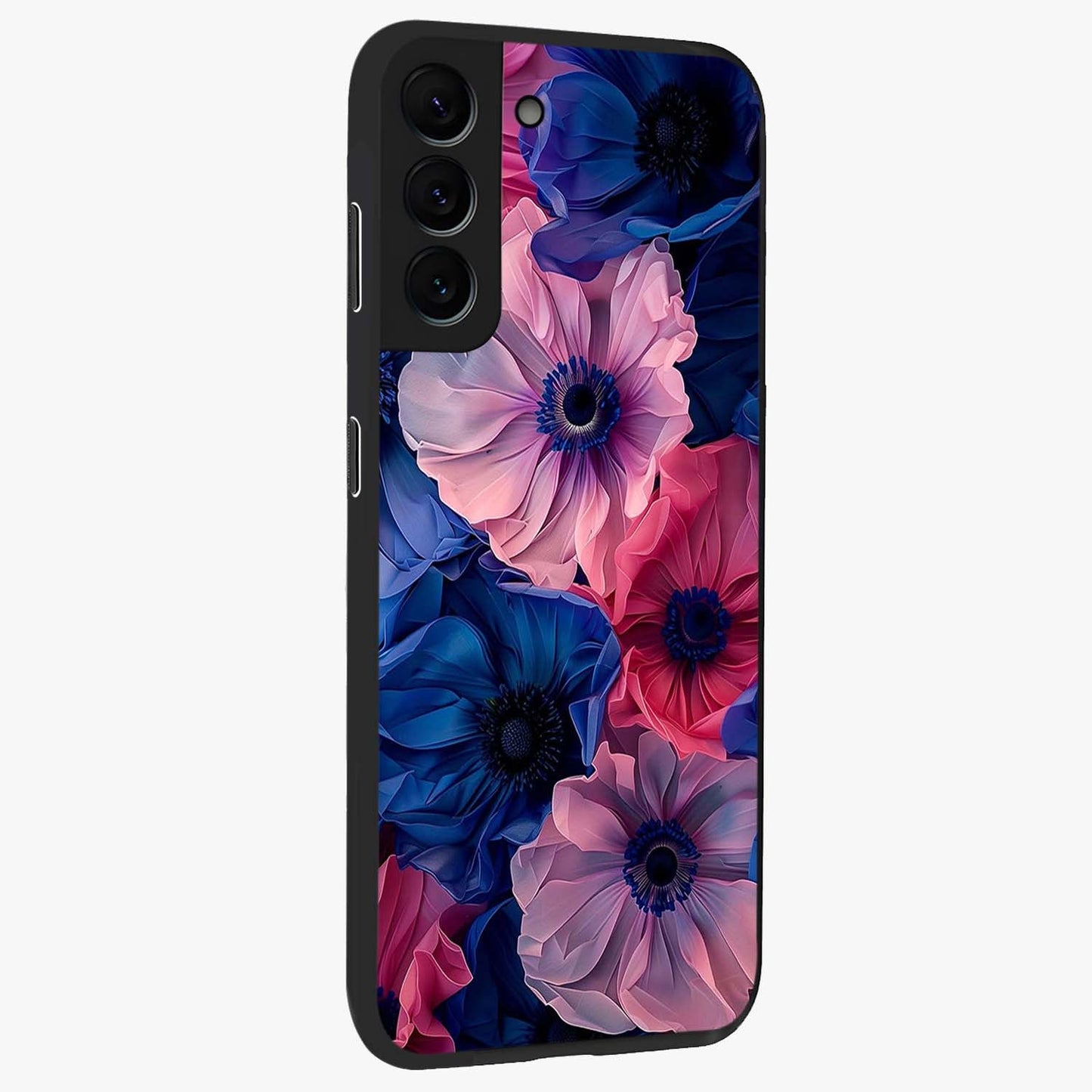 Flower Paper Art Pattern Glass Case upright view showcasing decorative paper floral artwork with creative craft style.