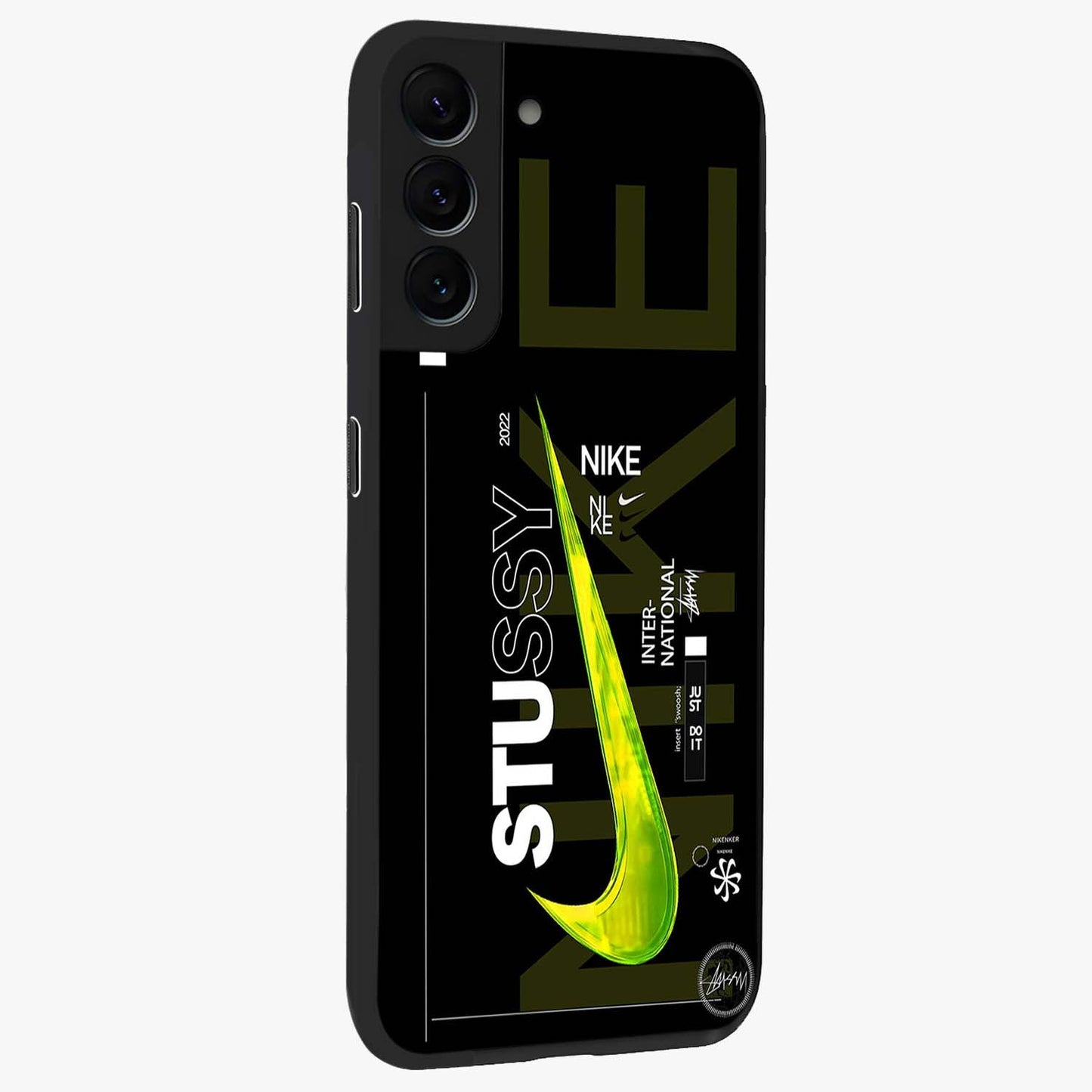 Neon Street Edition Glass Case upright view showcasing colorful neon artwork with modern street culture theme.