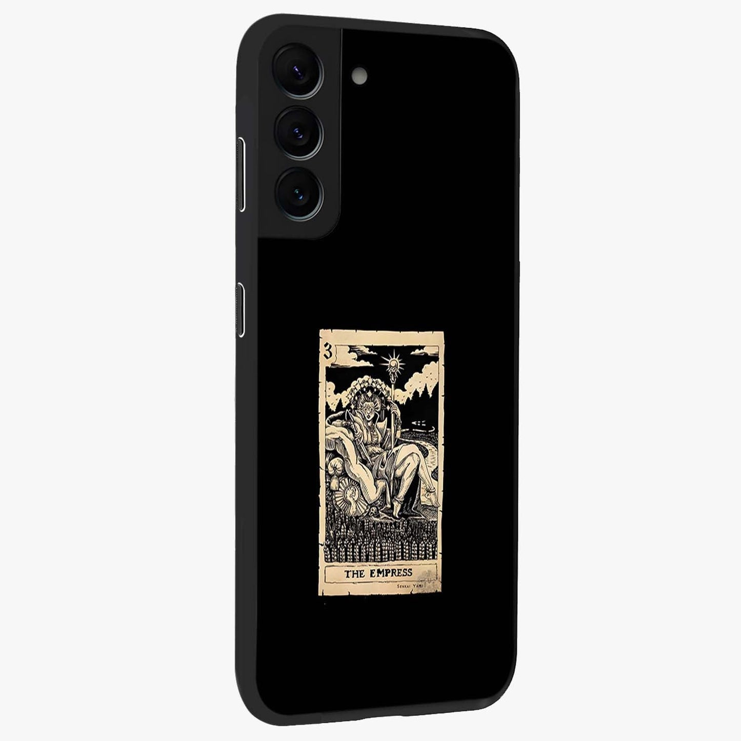 The Empress Glass Case upright view showcasing powerful empress themed artwork with luxurious artistic theme.