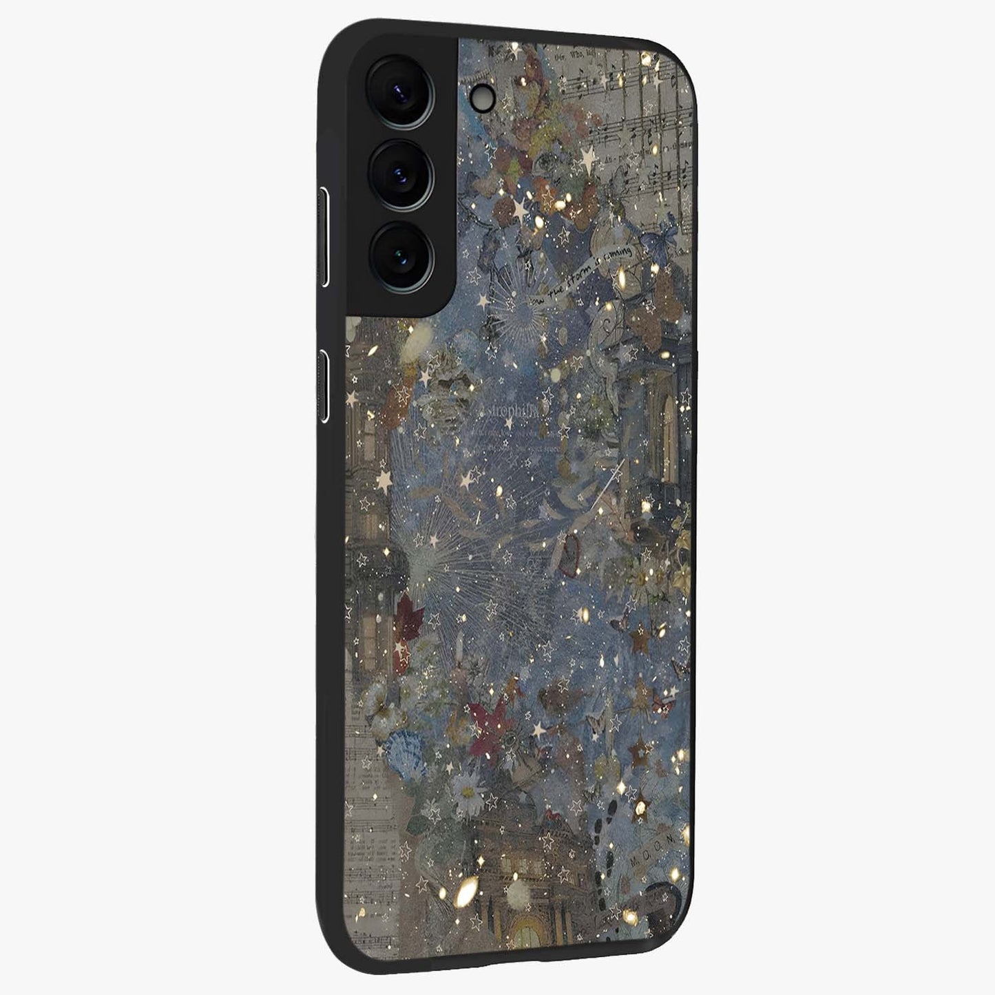 Aesthetic Astrolophia Glass Case upright view showcasing soft aesthetic theme with stylish modern look.