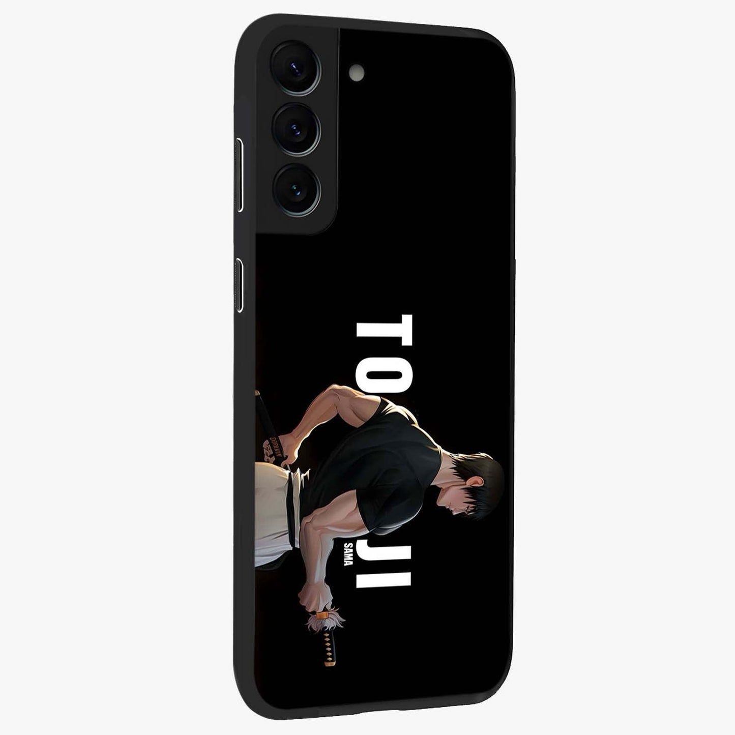 Midnight Blade Resolve Glass Case upright view showcasing intense warrior artwork with midnight battle theme.