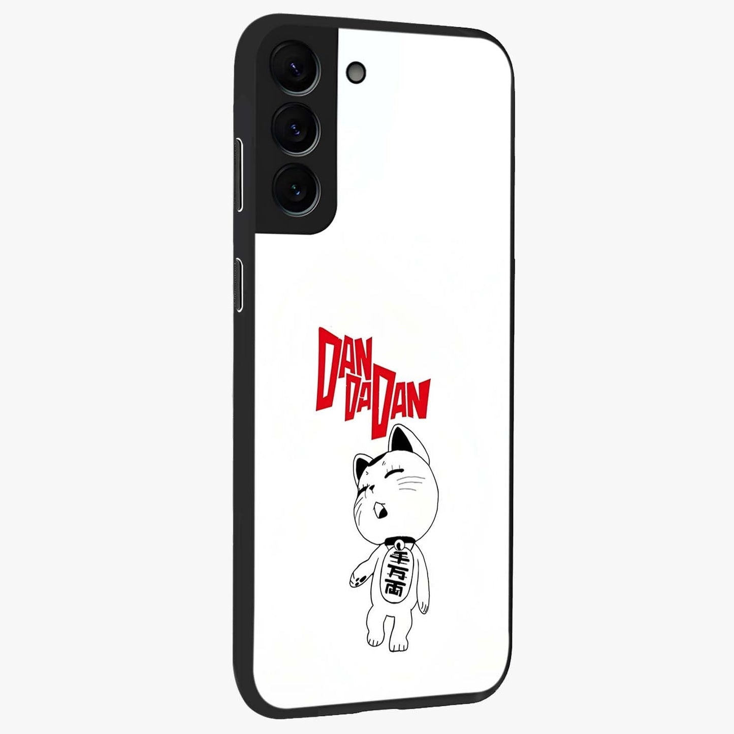 Playful Spirit Charm Glass Case upright view showcasing vibrant charm artwork with fun artistic theme.