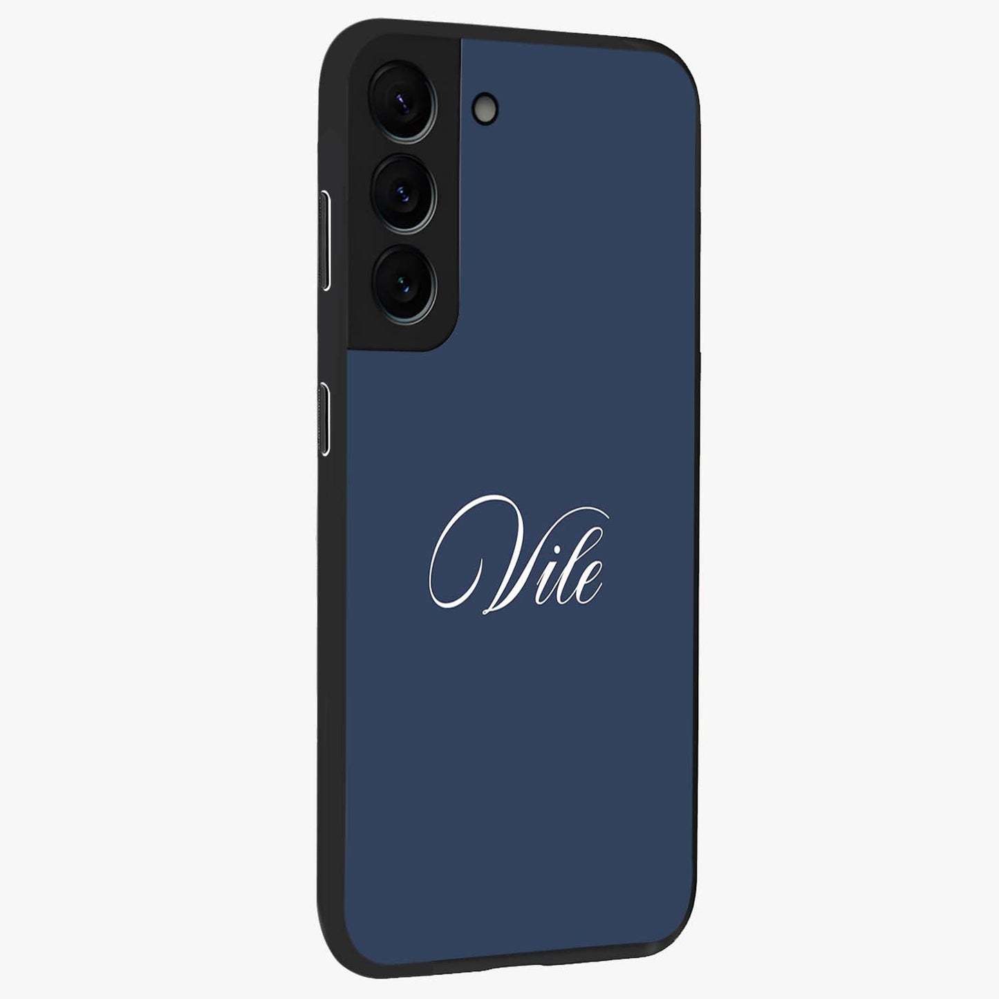 Blue Vintage Floral Pattern Glass Case displayed in angled mockup highlighting classic blue floral pattern and retro aesthetic design.
