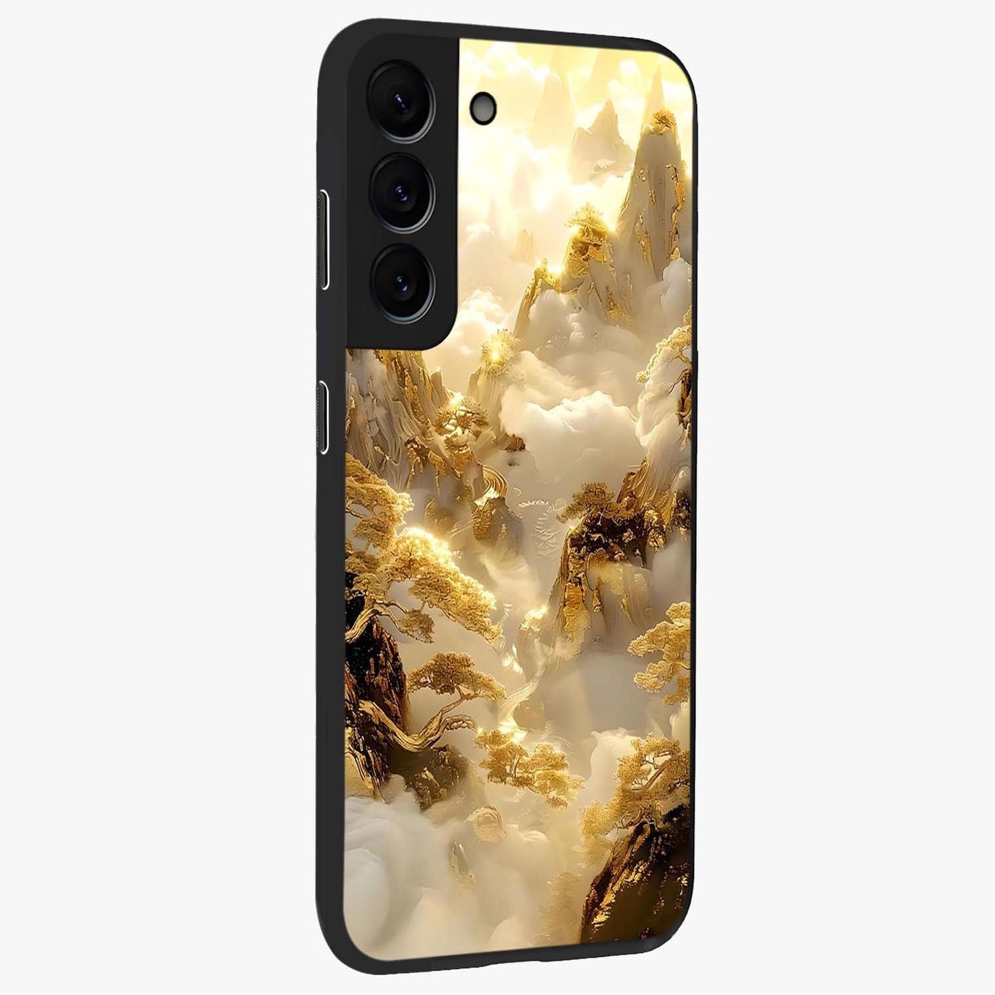 Gates Of Illumination Glass Case upright view showcasing glowing gateway artwork with mystical celestial theme.