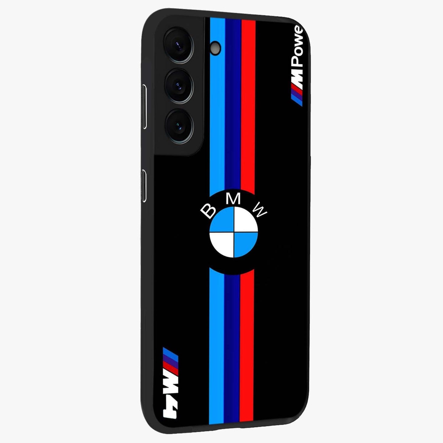 Turbo BMW Beast Glass Case upright view showcasing powerful car artwork with modern motorsport theme.
