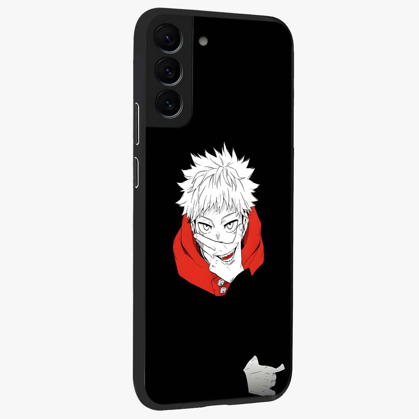 Crimson Chaos Smile Glass Case For Samsung Galaxy S22 Plus