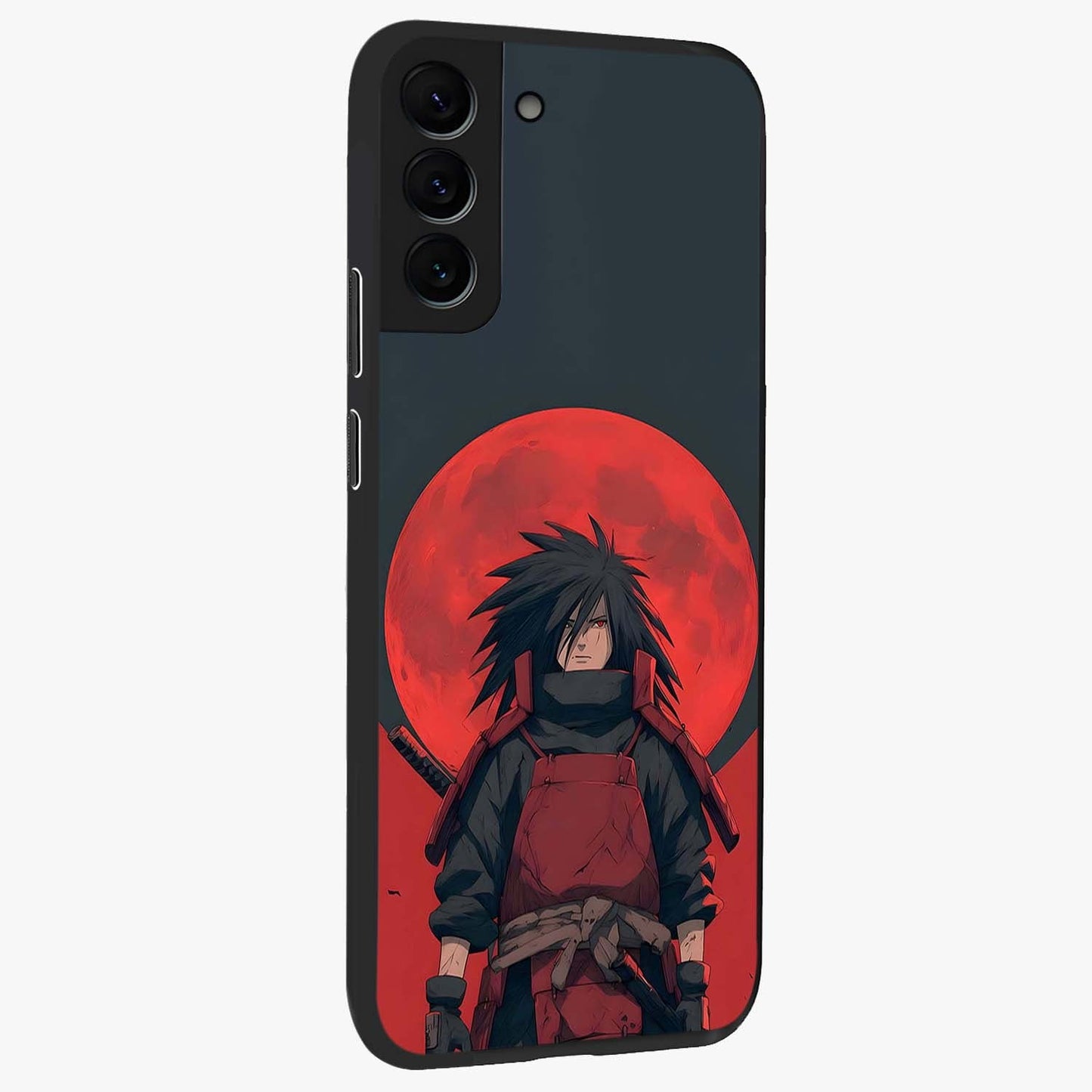 Crimson Moon Warlord Glass Case upright view showcasing powerful warlord artwork with dark celestial theme.