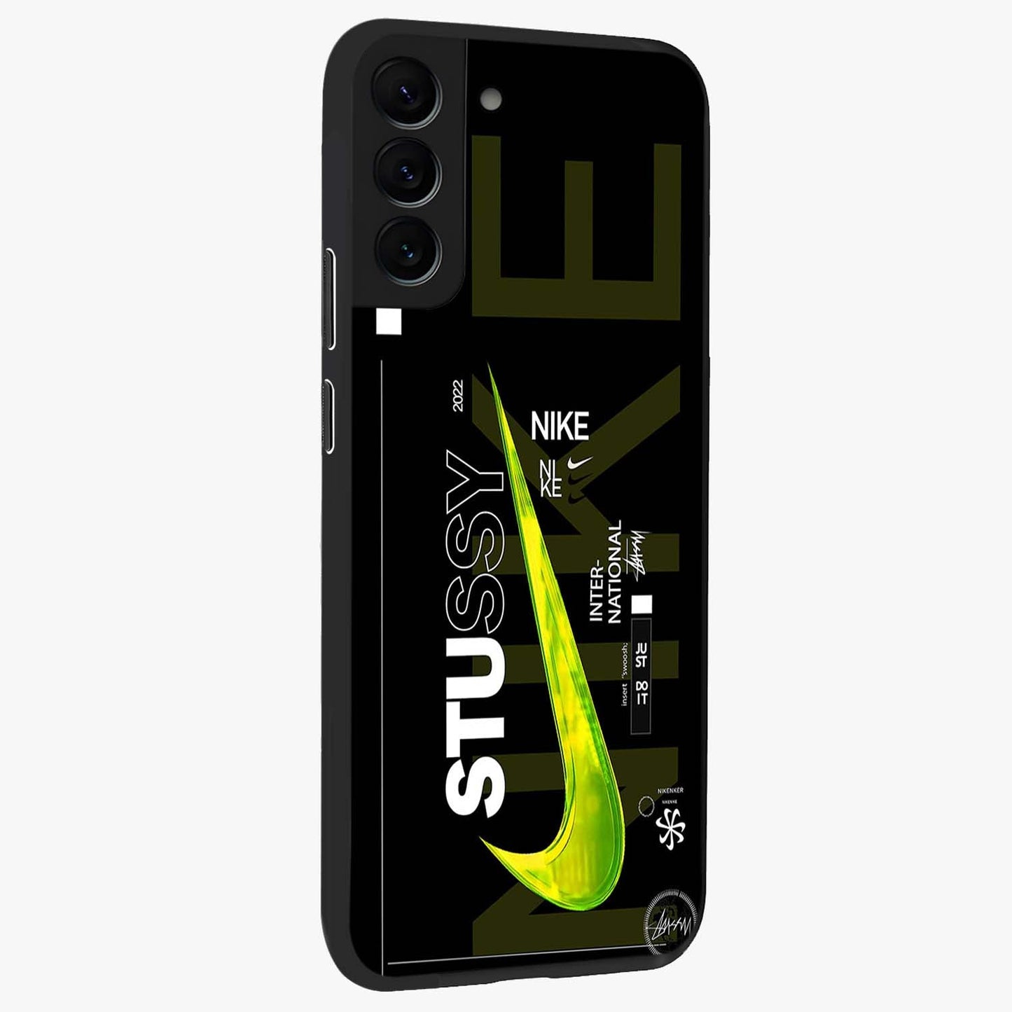 Neon Street Edition Glass Case upright view showcasing colorful neon artwork with modern street culture theme.