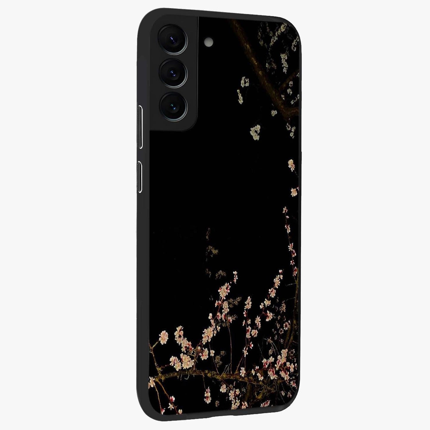 Petal Moon Light With Custom Name Glass Case upright view showcasing elegant floral moon artwork with personalized aesthetic.