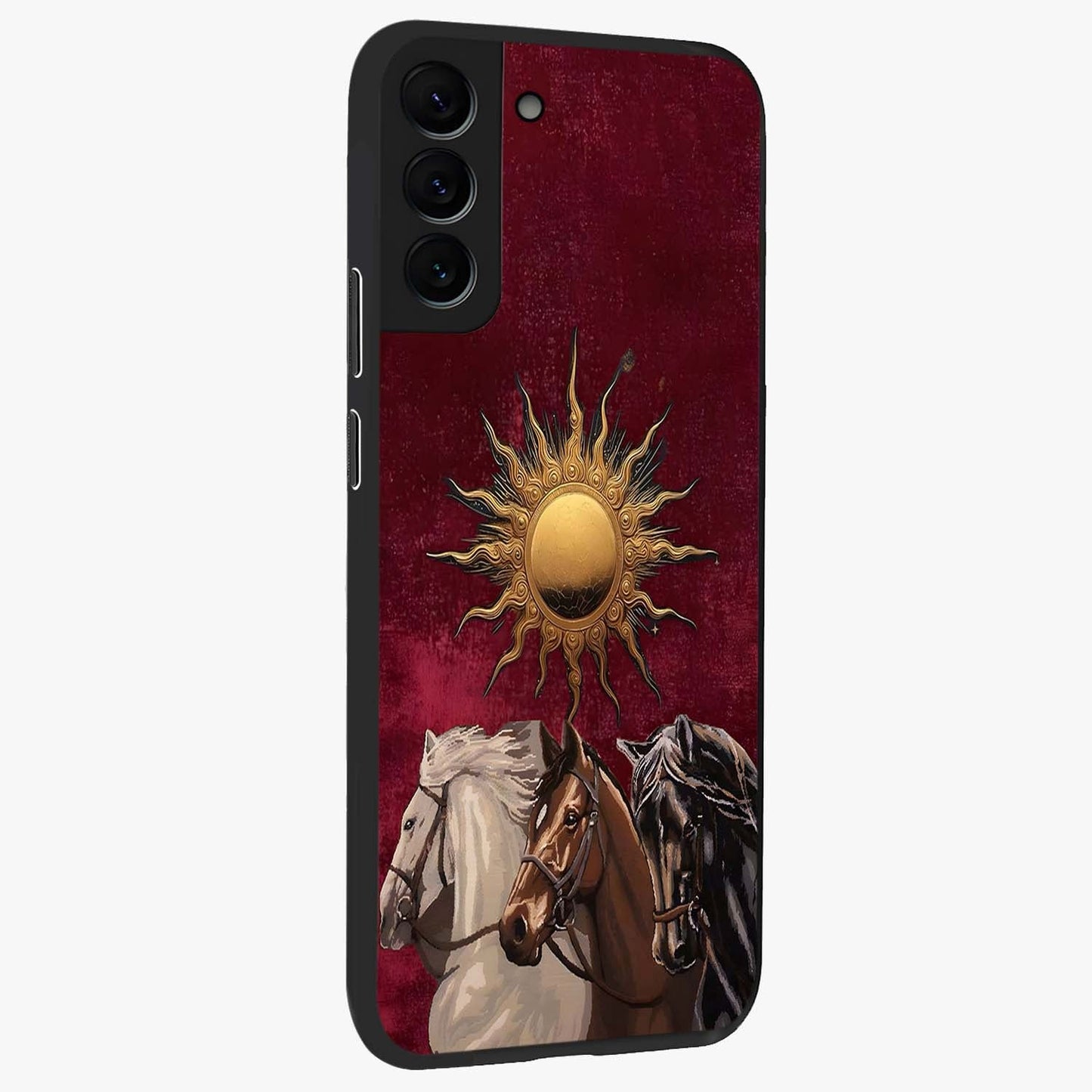 Solar Riders Glass Case upright view showcasing energetic rider artwork with bold adventure theme.