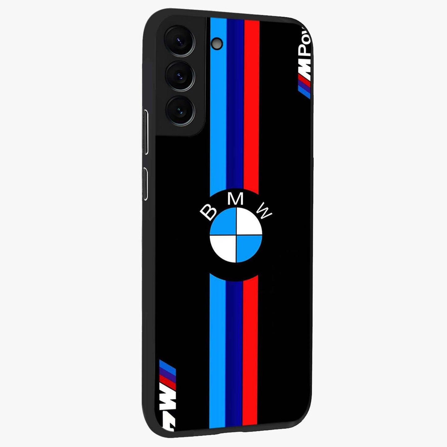 Turbo BMW Beast Glass Case upright view showcasing powerful car artwork with modern motorsport theme.