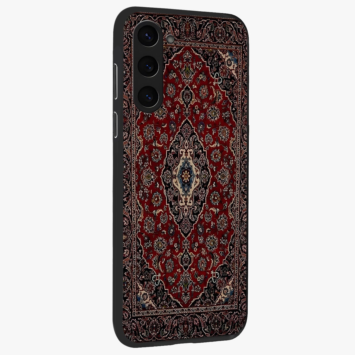 Heritage Carpet Royale Glass Case upright view showcasing detailed ornamental artwork with luxurious traditional theme.