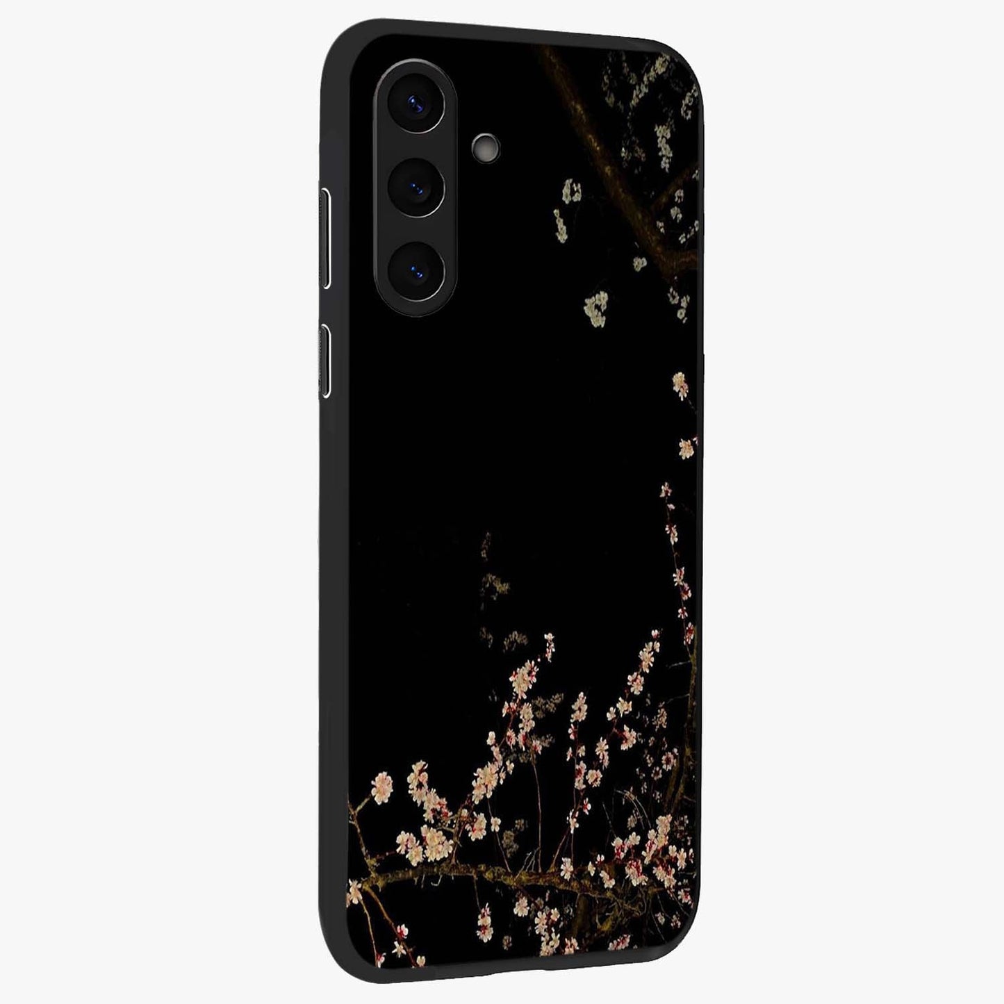 Petal Moon Light With Custom Name Glass Case upright view showcasing elegant floral moon artwork with personalized aesthetic.