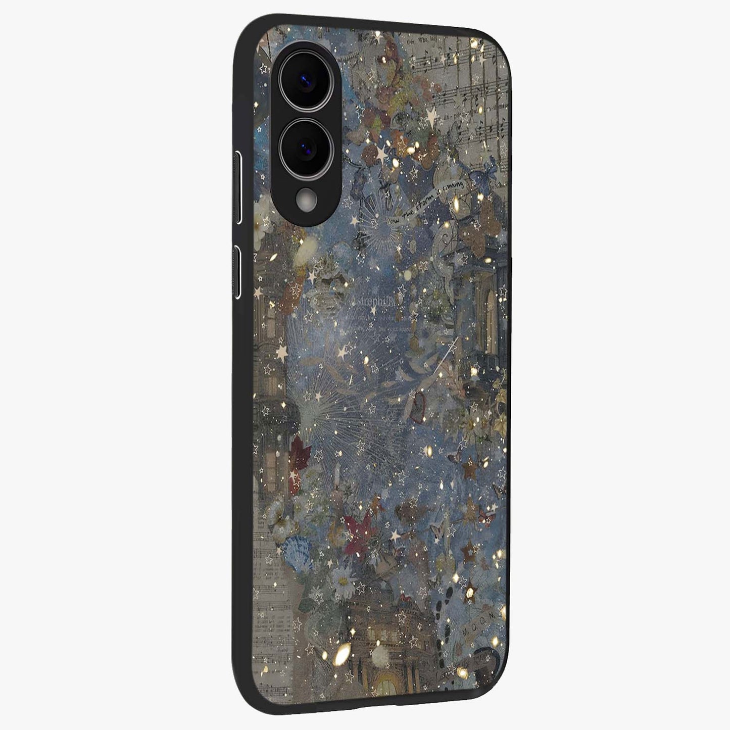 Aesthetic Astrolophia Glass Case upright view showcasing soft aesthetic theme with stylish modern look.
