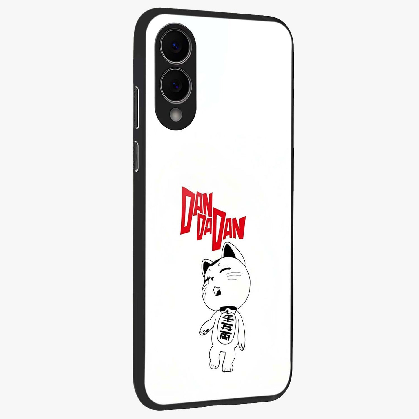 Playful Spirit Charm Glass Case upright view showcasing vibrant charm artwork with fun artistic theme.