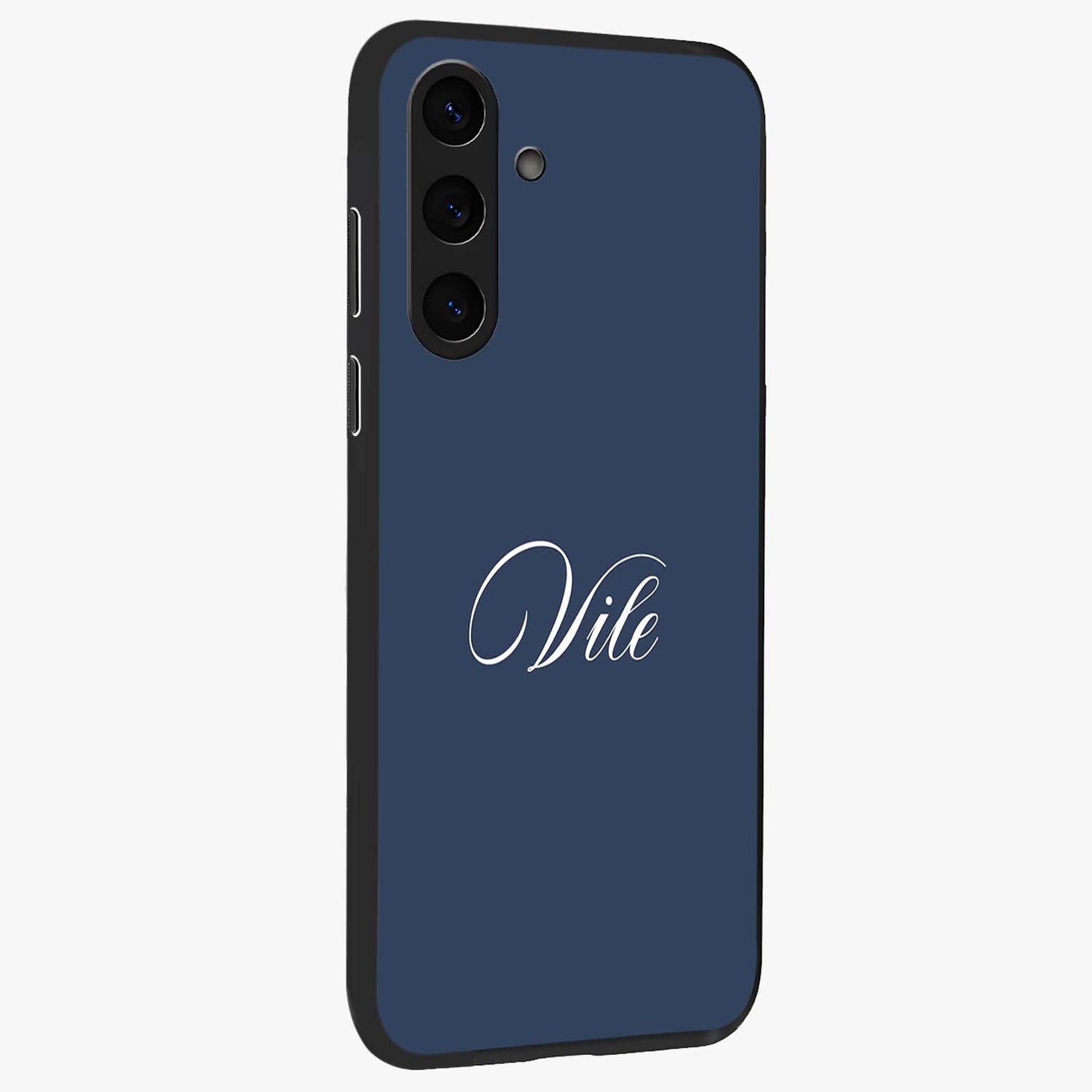 Blue Vintage Floral Pattern Glass Case displayed in angled mockup highlighting classic blue floral pattern and retro aesthetic design.