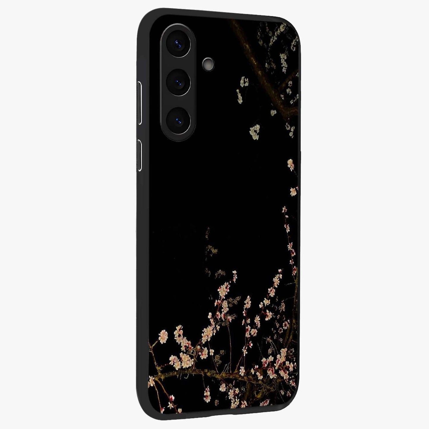 Petal Moon Light With Custom Name Glass Case upright view showcasing elegant floral moon artwork with personalized aesthetic.