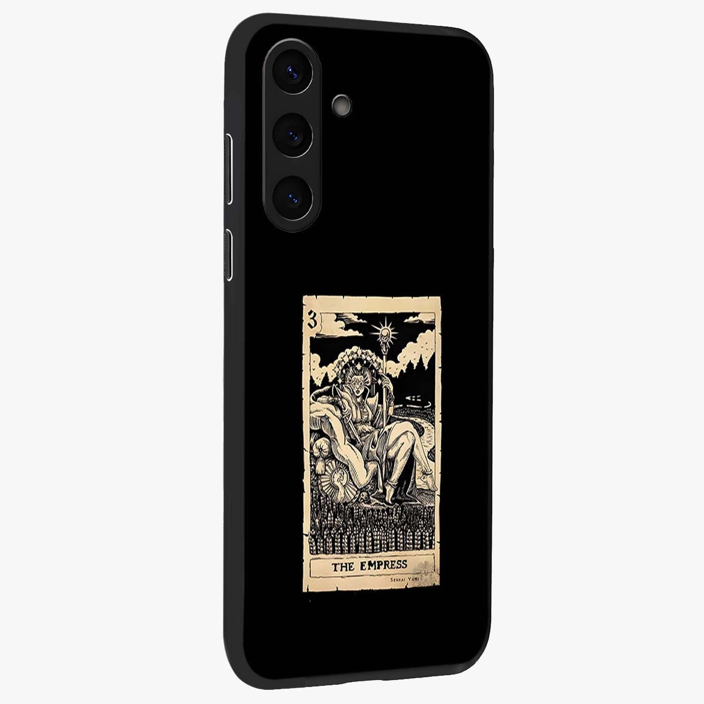 The Empress Glass Case upright view showcasing powerful empress themed artwork with luxurious artistic theme.