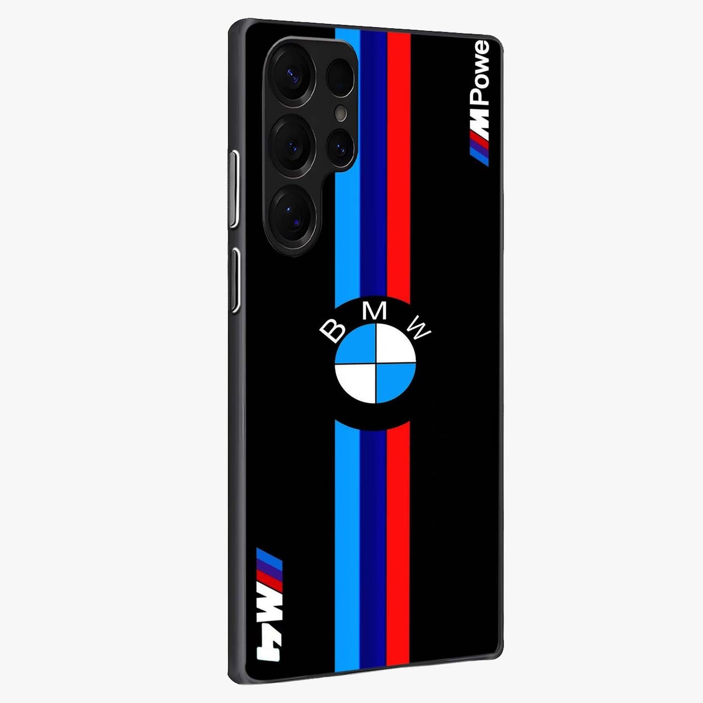 Turbo BMW Beast Glass Case upright view showcasing powerful car artwork with modern motorsport theme.