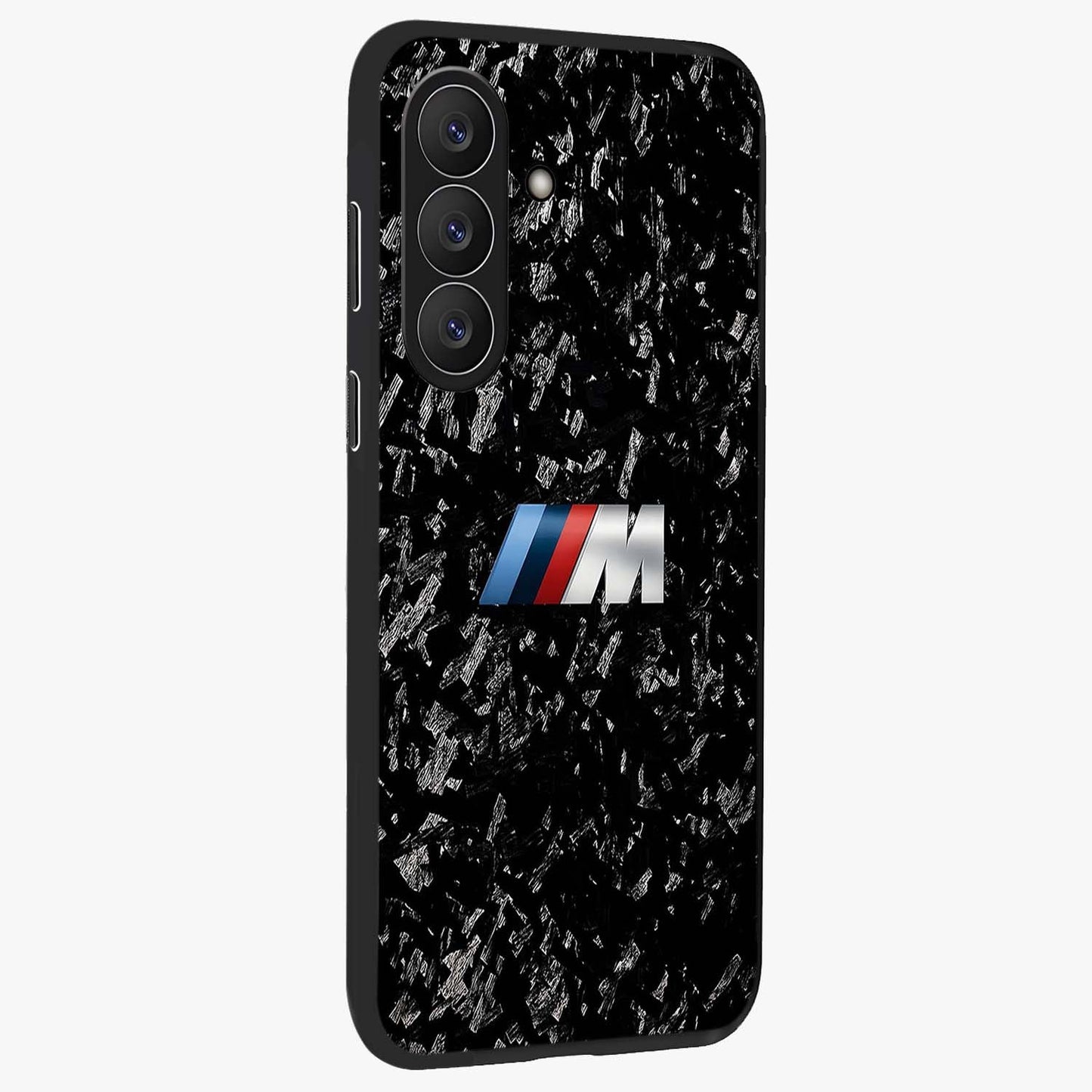 Carbon Speed Mark Glass Case upright view showcasing modern carbon speed graphic with bold automotive theme.